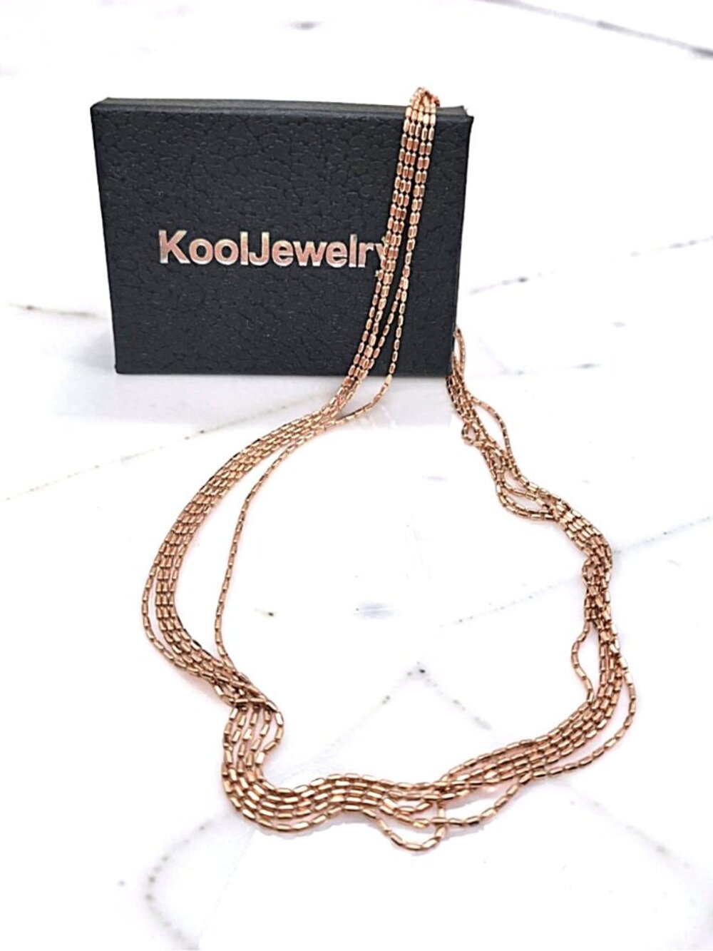 KoolJewelry Rose Sterling Silver Multi-Strand Necklace | 925 Italian  Silver